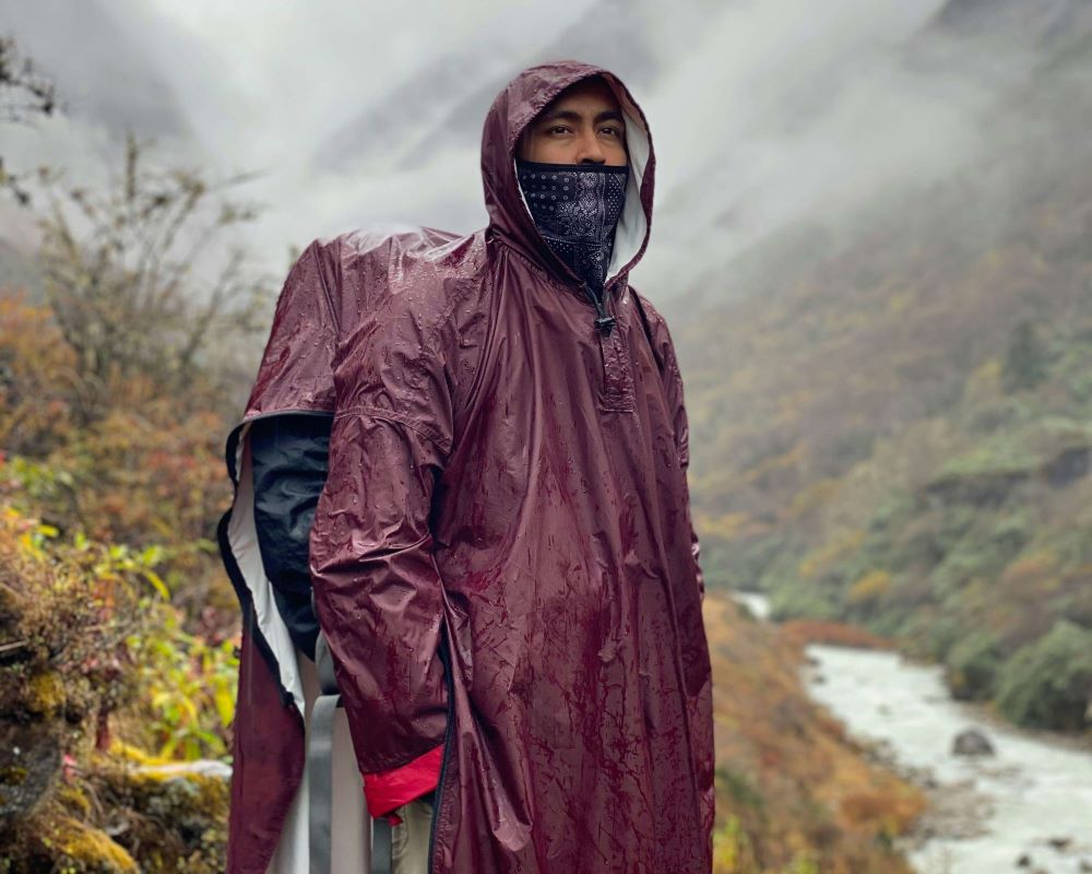 trekkeur sous du crachin