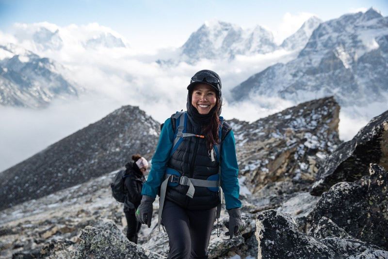 trekkeuse avec son équipement