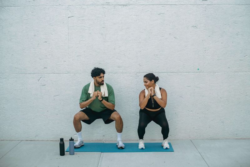 squat de préparation pour un trek
