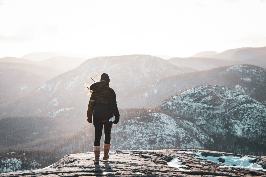 randonneuse en haute altitude