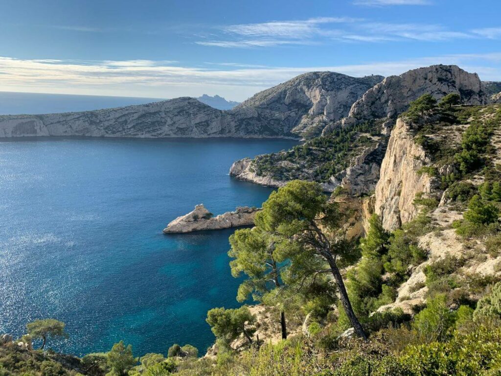 Vue sur les calanques de marseille